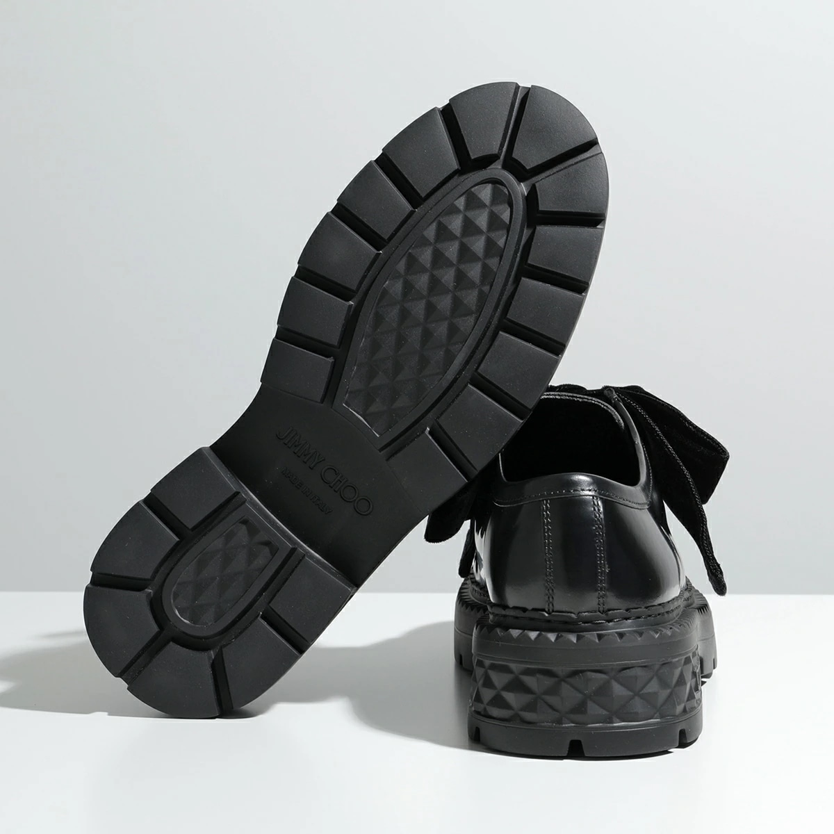 Jimmy Choo ジミーチュウ ローファー MARLOW MOCASSIN/F HJW マーロー モカシン レディース リボン ベルベット ベロア シューズ 【mega】