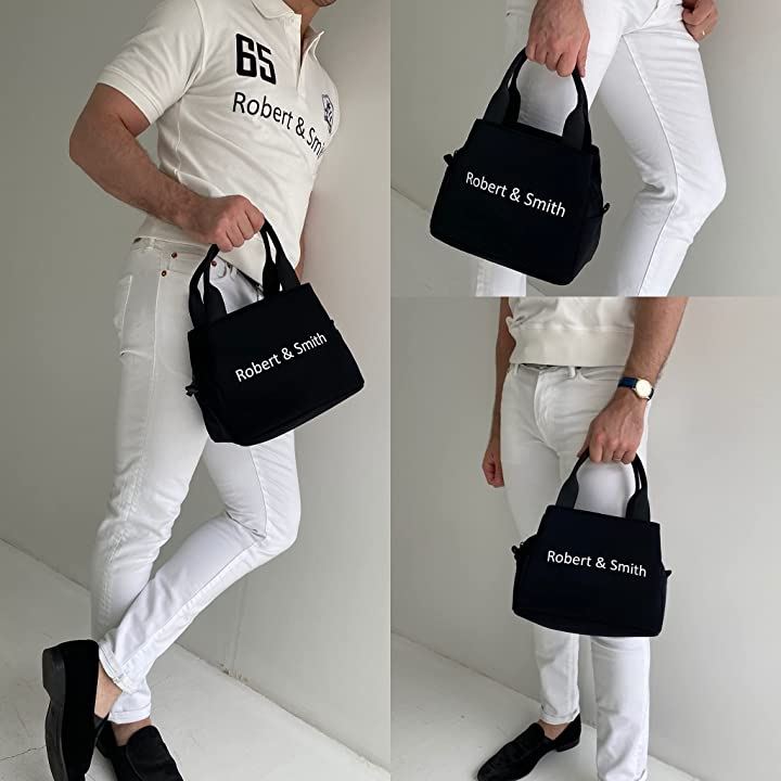 ロバート・アンド・スミスゴルフバッグ ラウンドバッグ ゴルフポーチ ラウンドトートバッグ ラウンドポーチ ラウンド用小物バッグ 黒/ブラック(ブラック)