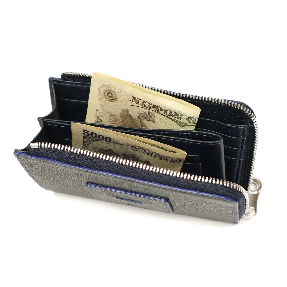 アエナ 財布 HMAEN L字ファスナー スリム コンパクト ミニ 本革 革 レザー SL PAT MARK マーク ミドルウォレット ミドル財布 ビジネス ブランド 日本製 メンズ レディース