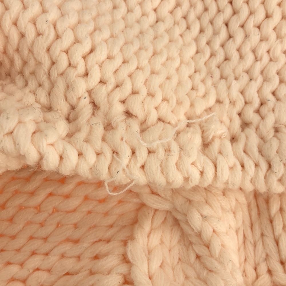 長袖 ショート丈 チャンキー ニット FREE ピンク セーター レディース