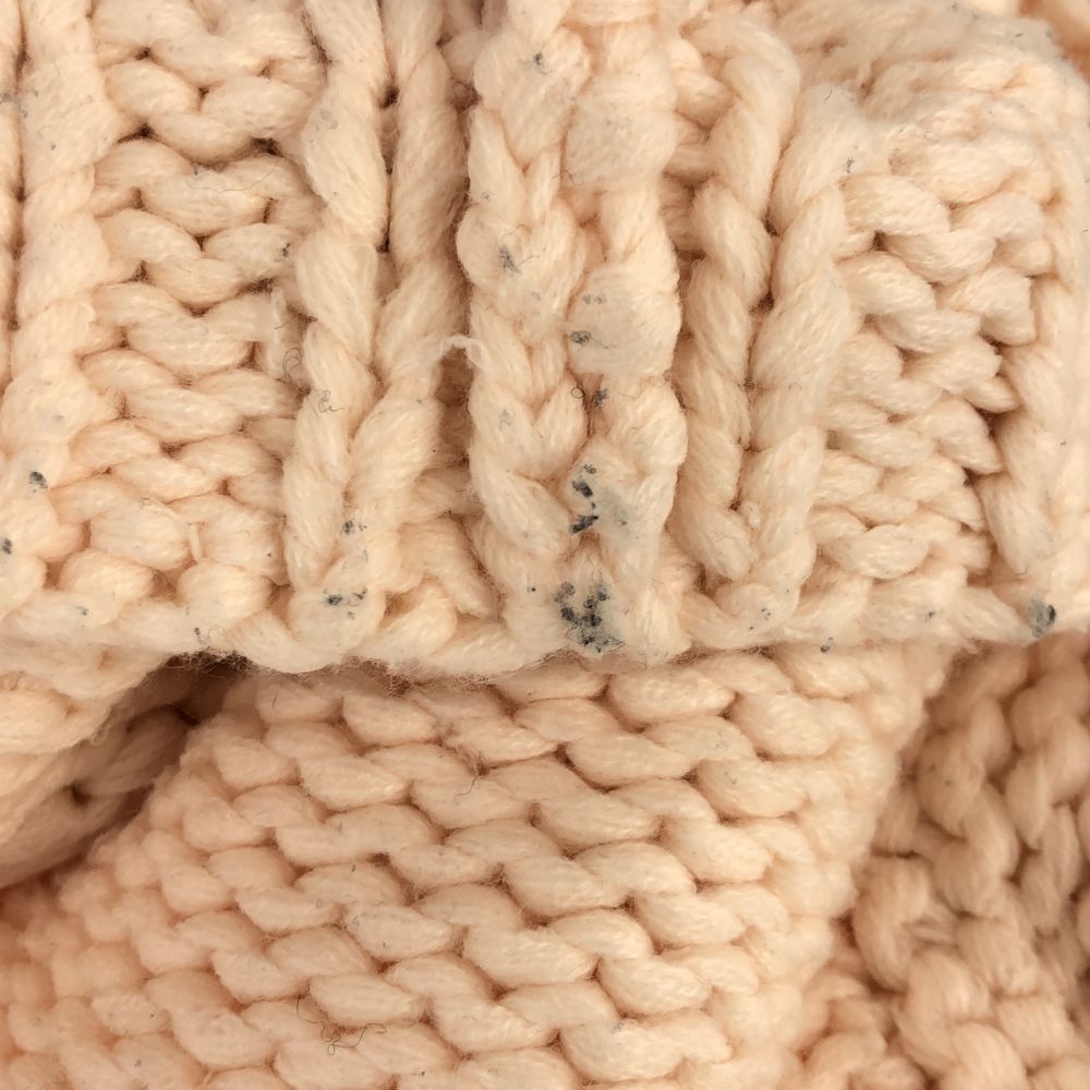 長袖 ショート丈 チャンキー ニット FREE ピンク セーター レディース