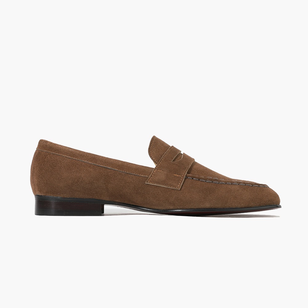 スエード ペニーローファーメンズ 本革 Uチップ ローファー メンズ 軽量 韓国ファッション靴 MB