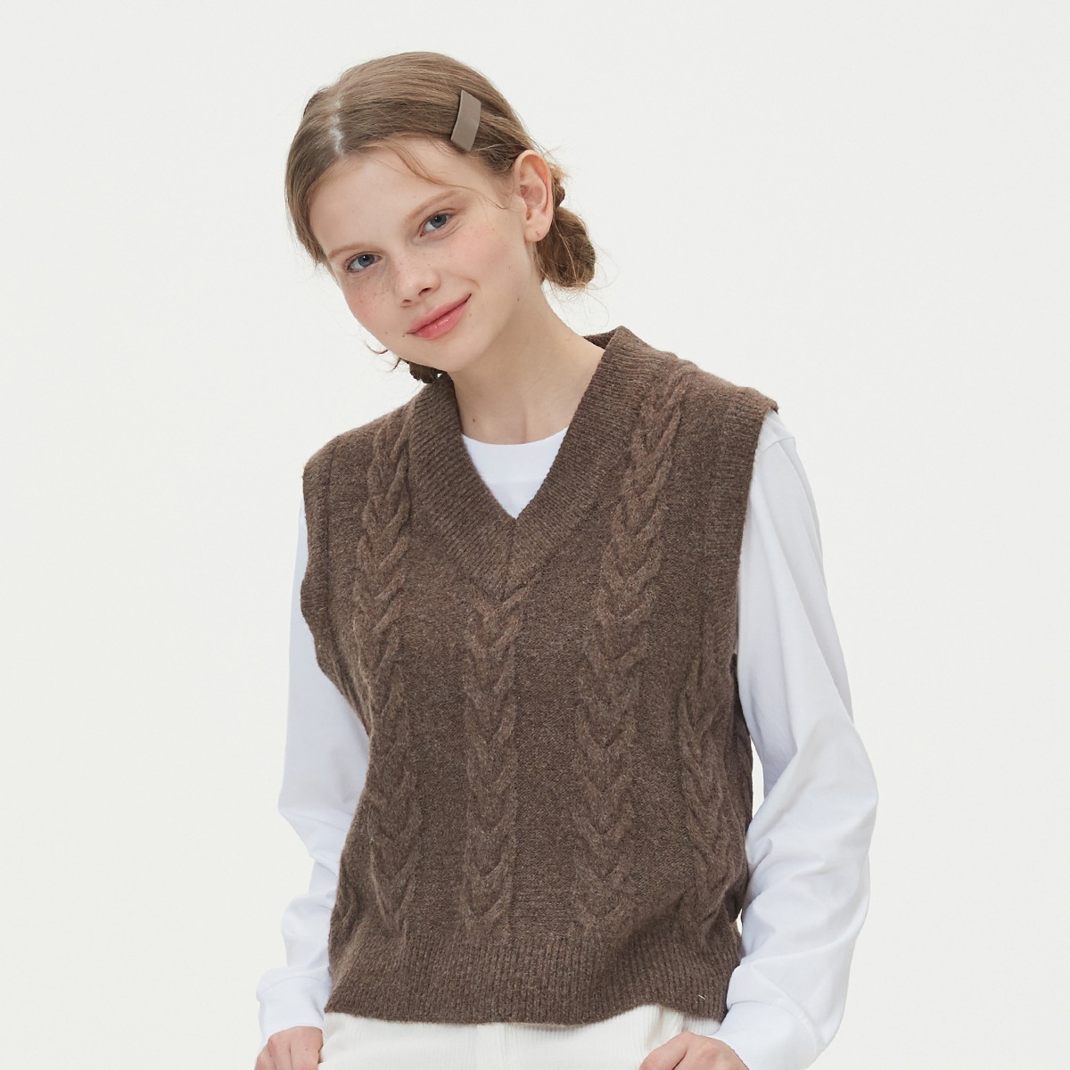 ケーブルニットベスト(2COLORS) ケーブルニットベスト(2COLORS)