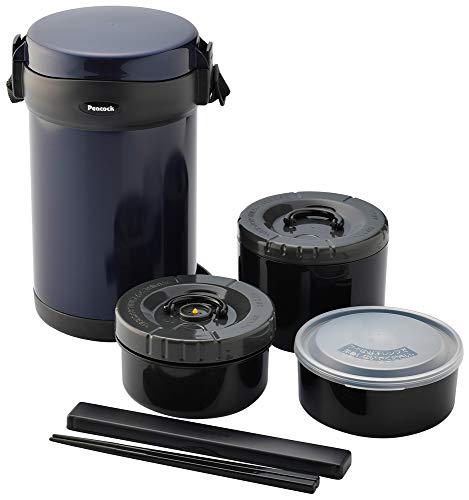 ピーコック ランチジャー 保温 ネイビー 約3杯 AWL-20 AK ピーコック ランチジャー 保温 ネイビー 約3杯 AWL-20 AK