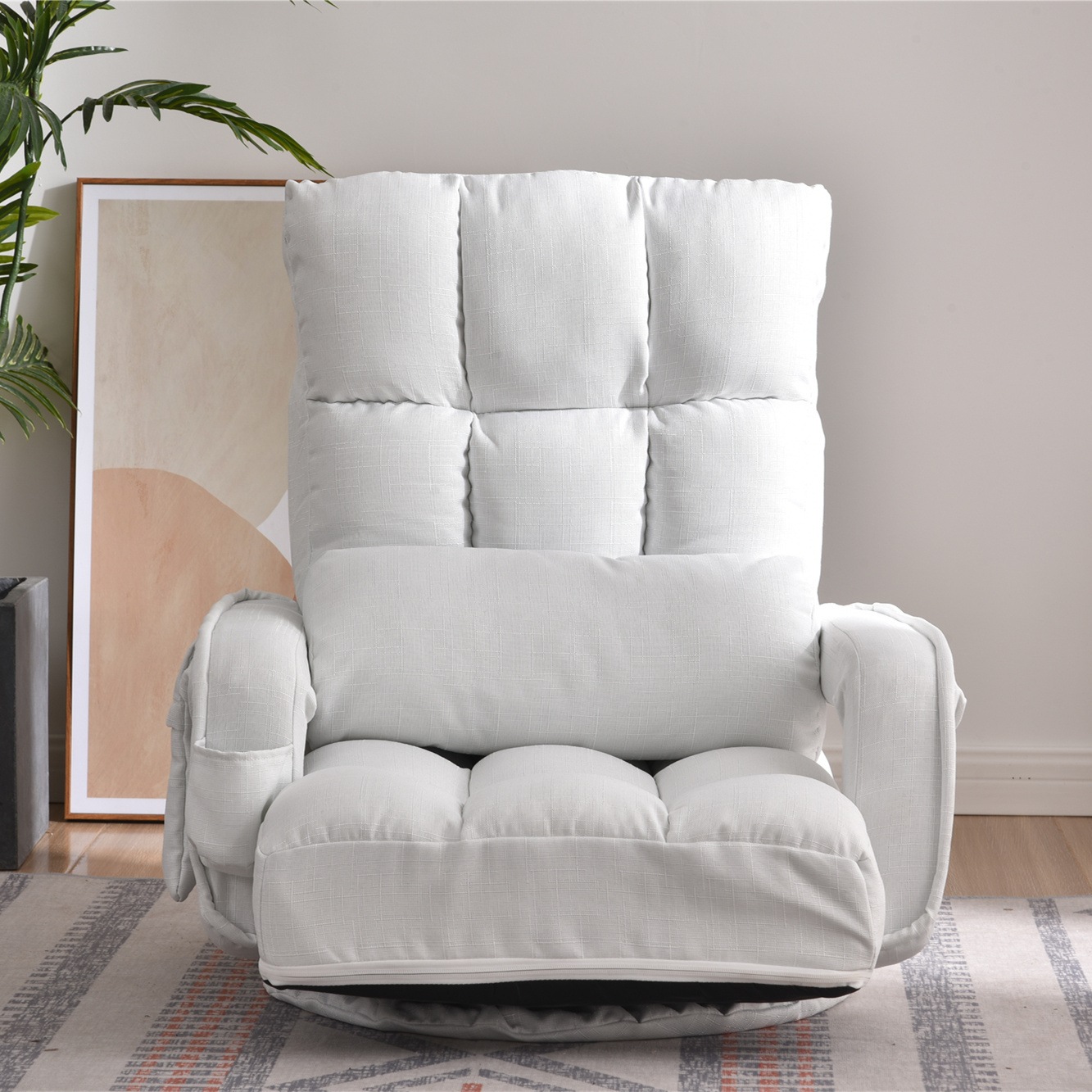 【国内即発送】回転式座椅子 肘掛け ハイバック 座いす リクライニング 1人掛けソファー フロア ソファー リラックスチェア 折りたたみ リクライニングチェアー ファブリック 座イス おしゃれ 椅子 【国内即発送】回転式座椅子 肘掛け ハイバック 座いす リクライニング 1人掛けソファー フロア ソファー リラックスチェア 折りたたみ リクライニングチェアー ファブリック 座イス おしゃれ 椅子