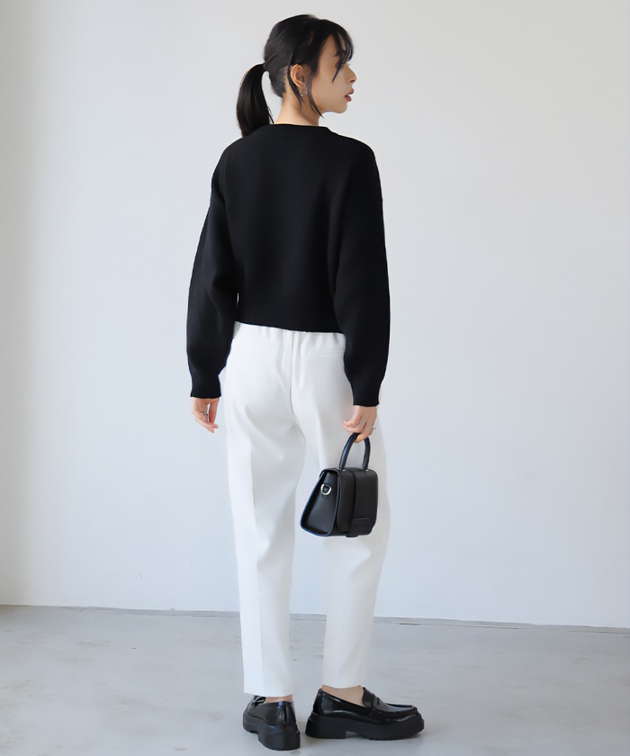 [NEW] ふわふわとしたファーを飾り付け ファーポンポン付きニット 31919 2024冬新作
