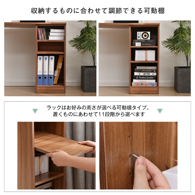 【国内発送,送.料無料】A313【新品登場】　【ホワイト】　パソコンデスク 3段シェルフ付 オフィスデスク 簡易デスク 木製 ミシン台 学習机 アジャスター付き