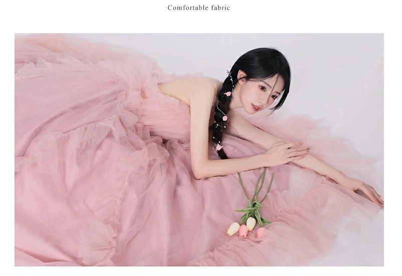 「超お得」ウェディングドレス ピンク レディースドレス 高級感 スウィート プリンセス風 花嫁ドレス ロングドレス チュールスカート 森系 姫系 披露宴 撮影 前撮り 成人式 結婚式 礼服 キャミソー