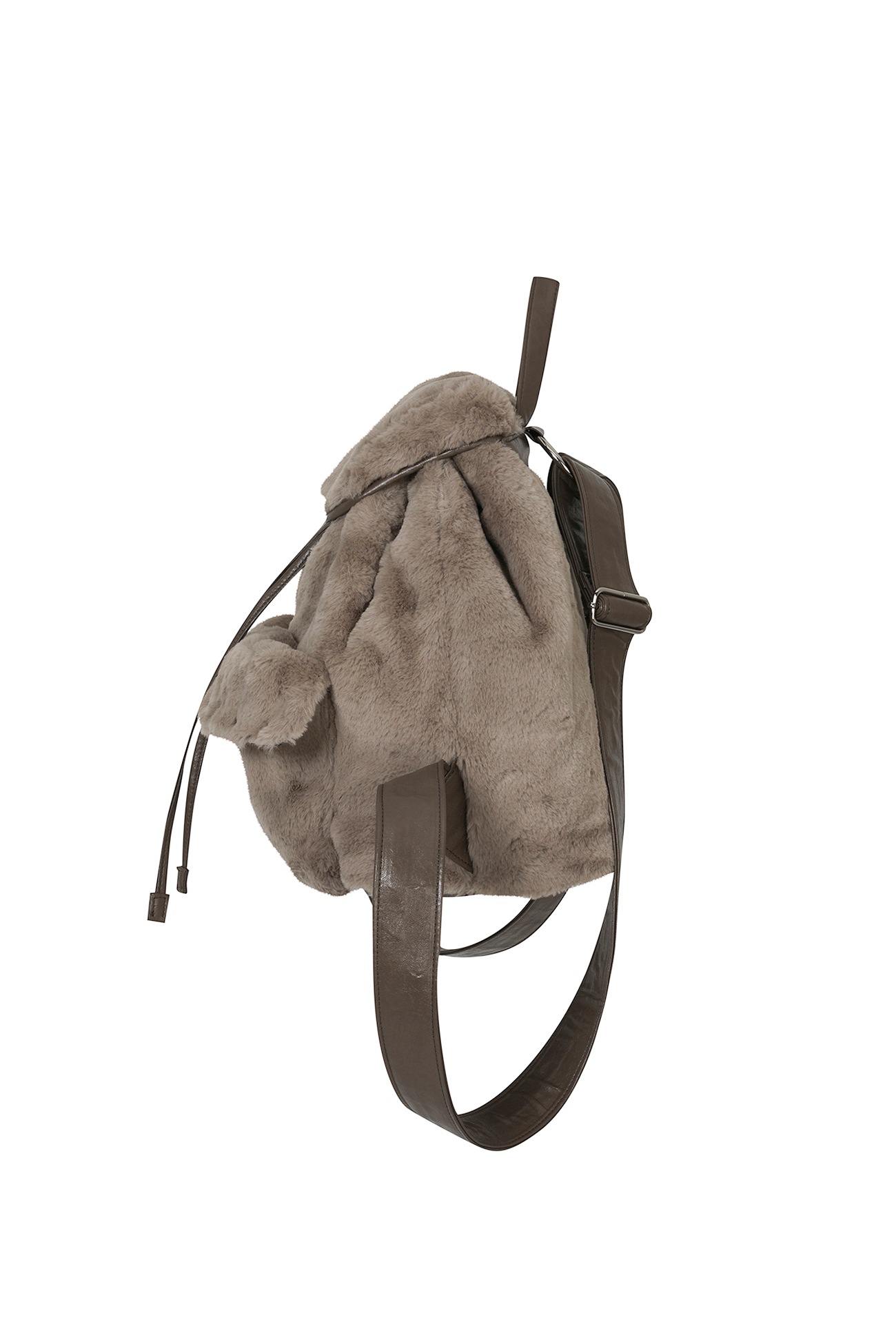 【DEINET】POM POM FUR BACKPACK ★韓国人気★ 追跡付 DEINET】 POM POM FUR BACKPACK : MOCHA リュック・デイパック