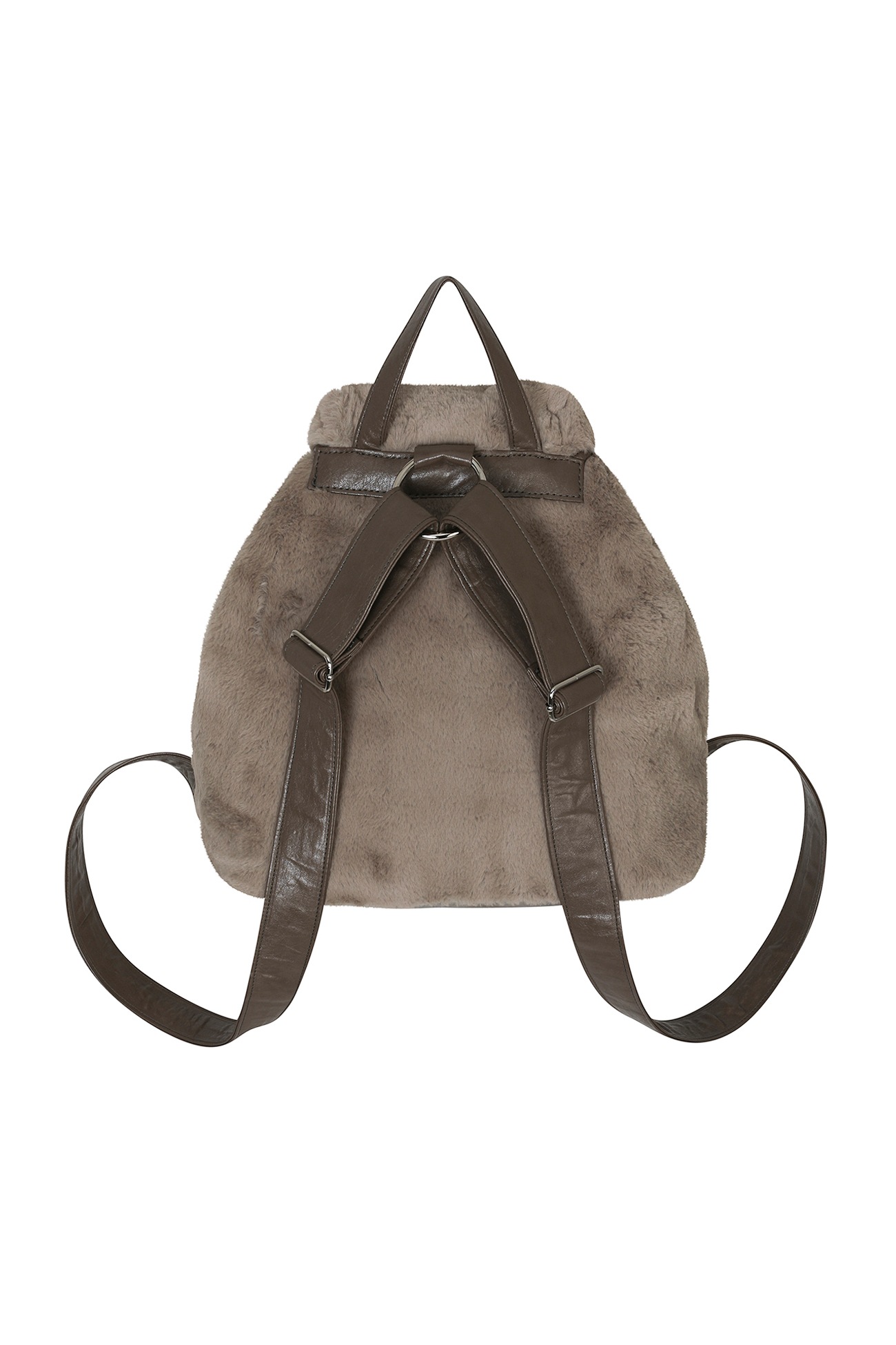 DEINET】 POM POM FUR BACKPACK : MOCHA リュック・デイパック
