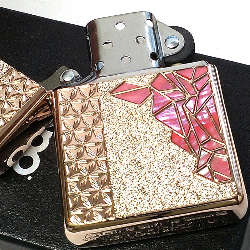 ZIPPO アーマー 限定 ジッポー ライター 牛 シェル 動物 Bull アニマル 天然貝象嵌 ローズピンク 綺麗 雄牛 2面繊細彫刻 シリアルナンバー入り 重厚 かわいい 高級 美しい レディース
