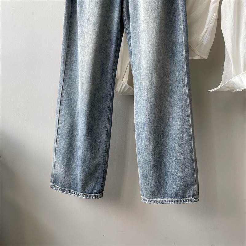 ボトムス レディース デニムパンツ ジーンズ ジーパン Gパン ワイドパンツ ビッグポケット ストレート ハイウエスト 大人可愛い シンプル カジュアル おしゃれ お洒落 かっこいい こなれ感 ラフ