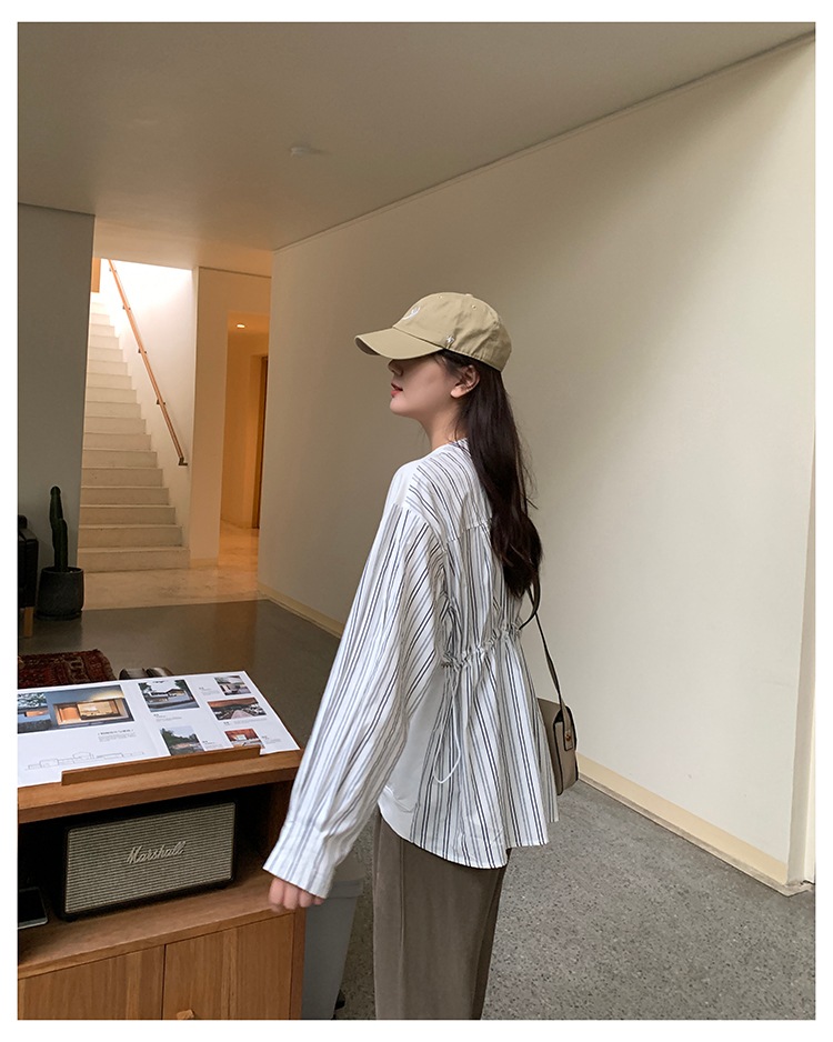 トップス レディース トレーナー ドッキング シャツ 韓国 ニット ストライプ 可愛い ベスト サマー ベスト 春 夏 秋 冬 ベスト おしゃれ ニットベスト 着回し トップス 体型カバー カットソー