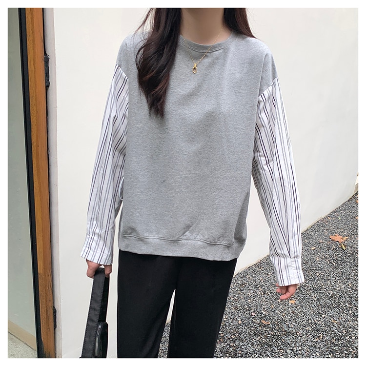 トップス レディース トレーナー ドッキング シャツ 韓国 ニット ストライプ 可愛い ベスト サマー ベスト 春 夏 秋 冬 ベスト おしゃれ ニットベスト 着回し トップス 体型カバー カットソー