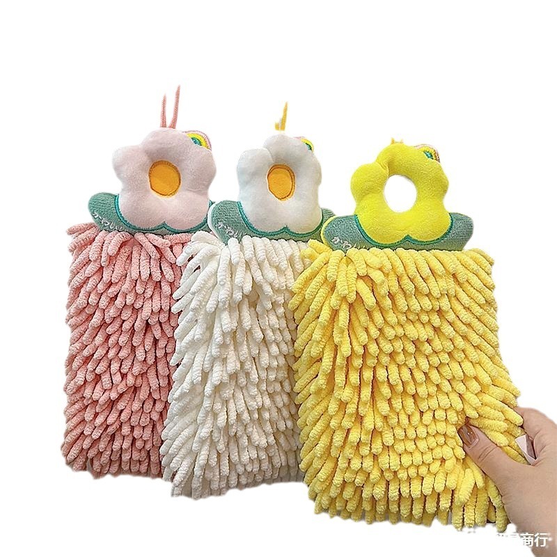 シェニール織のハンドタオル掛け吸収性増粘バスルームキッチンタオル子供用手洗いかわいいラグ シェニール織のハンドタオル掛け吸収性増粘バスルームキッチンタオル子供用手洗いかわいいラグ