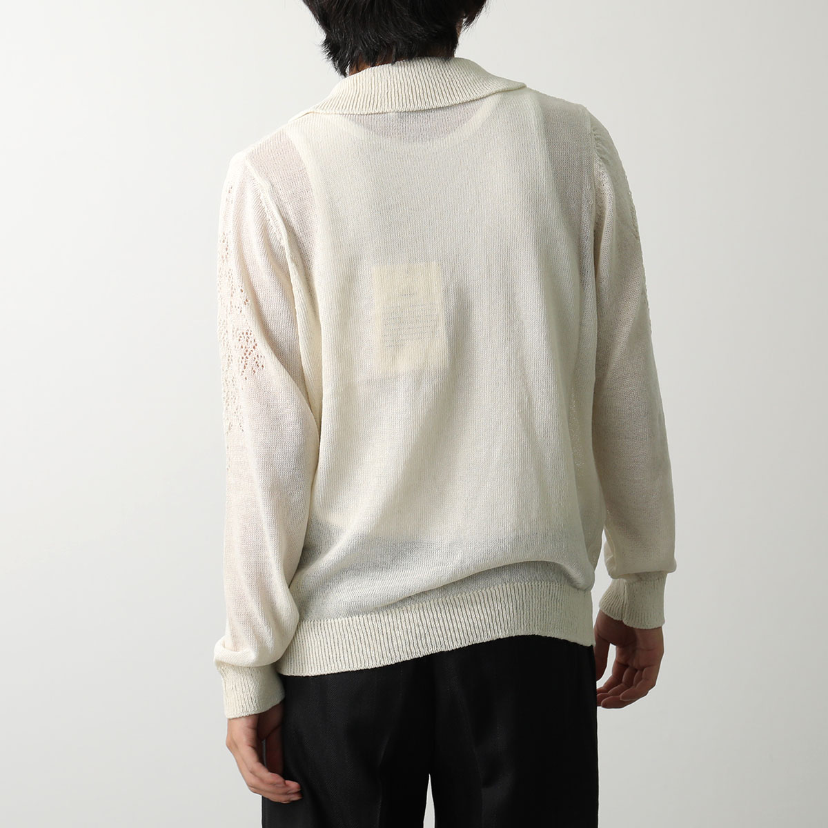 OUR LEGACY アワーレガシー ニット BIG PIQUET M4243BWFメンズ レース セーター ウールブレンド ポロカラー 長袖 WHITE-FLORAL-POINTILLE OUR LEGACY アワーレガシー ニット BIG PIQUET M4243BWFメンズ レース セーター ウールブレンド ポロカラー 長袖 WHITE-FLORAL-POINTILLE