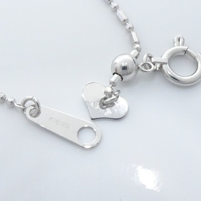ネックレス ブルーダイヤモンド0.25ct 最長45cm K18WG ホワイトゴールド / 74608【中古】