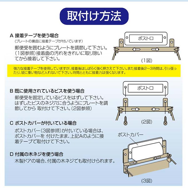 Qoo10] ドア裏専用受け 郵便受け ポスト口 郵便