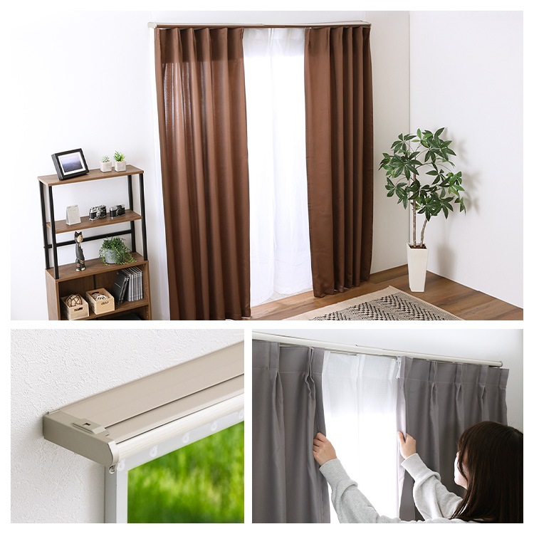 カーテンレール ダブル 伸縮 頑丈 静音 遮熱 光漏れ防止 簡単取付 日本製 高機能 ドレープ/レース対応 省エネ 節電 幅1.6~3m 日本製 カーテンレール ダブル 伸縮 頑丈 静音 遮熱 光漏れ防止 簡単取付 日本製 高機能 ドレープ/レース対応 省エネ 節電 幅1.6~3m 日本製