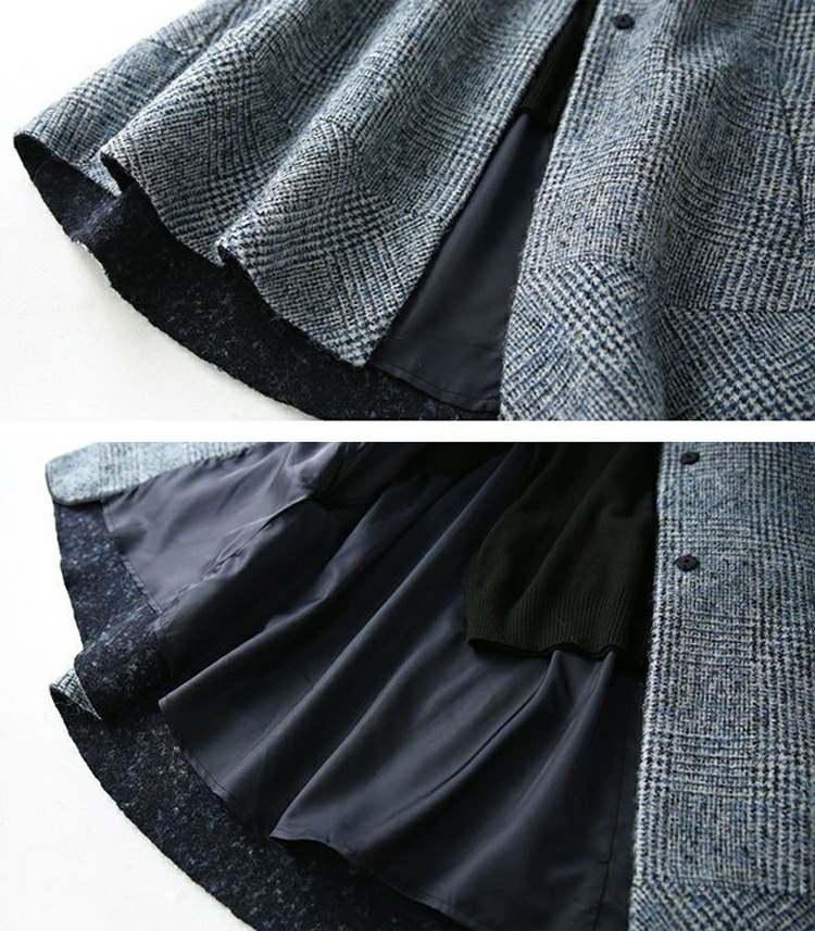 ウール コート レディース 冬 きれいめ ポンチョコート マント ケープ ポンチョ ケープコート チュニック 防寒 体型カバー 暖かい ウールコート ボリューム ノーカラーコート チェック柄 アウター