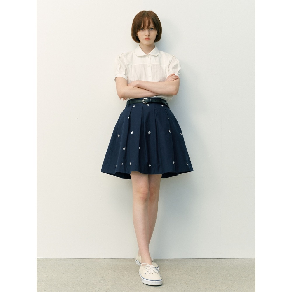 AND YOU テリーガールラウンドカラーブラウス (ホワイト) AND YOU テリーガールラウンドカラーブラウス (ホワイト)