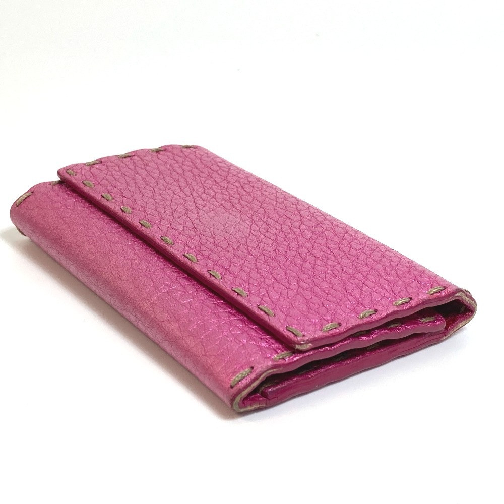 キーケース セレリア キーリング レザー メタルピンク系