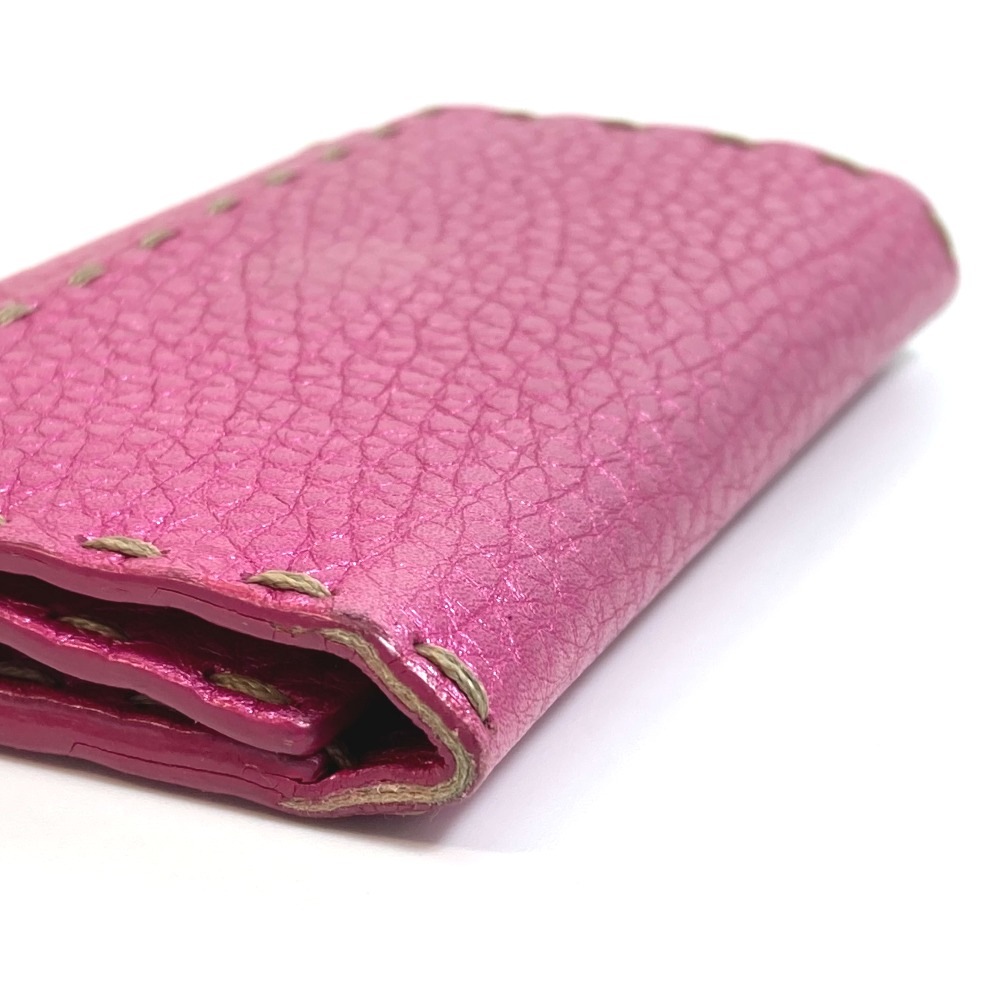 キーケース セレリア キーリング レザー メタルピンク系