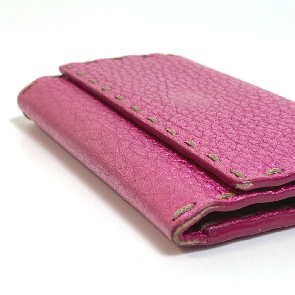 キーケース セレリア キーリング レザー メタルピンク系