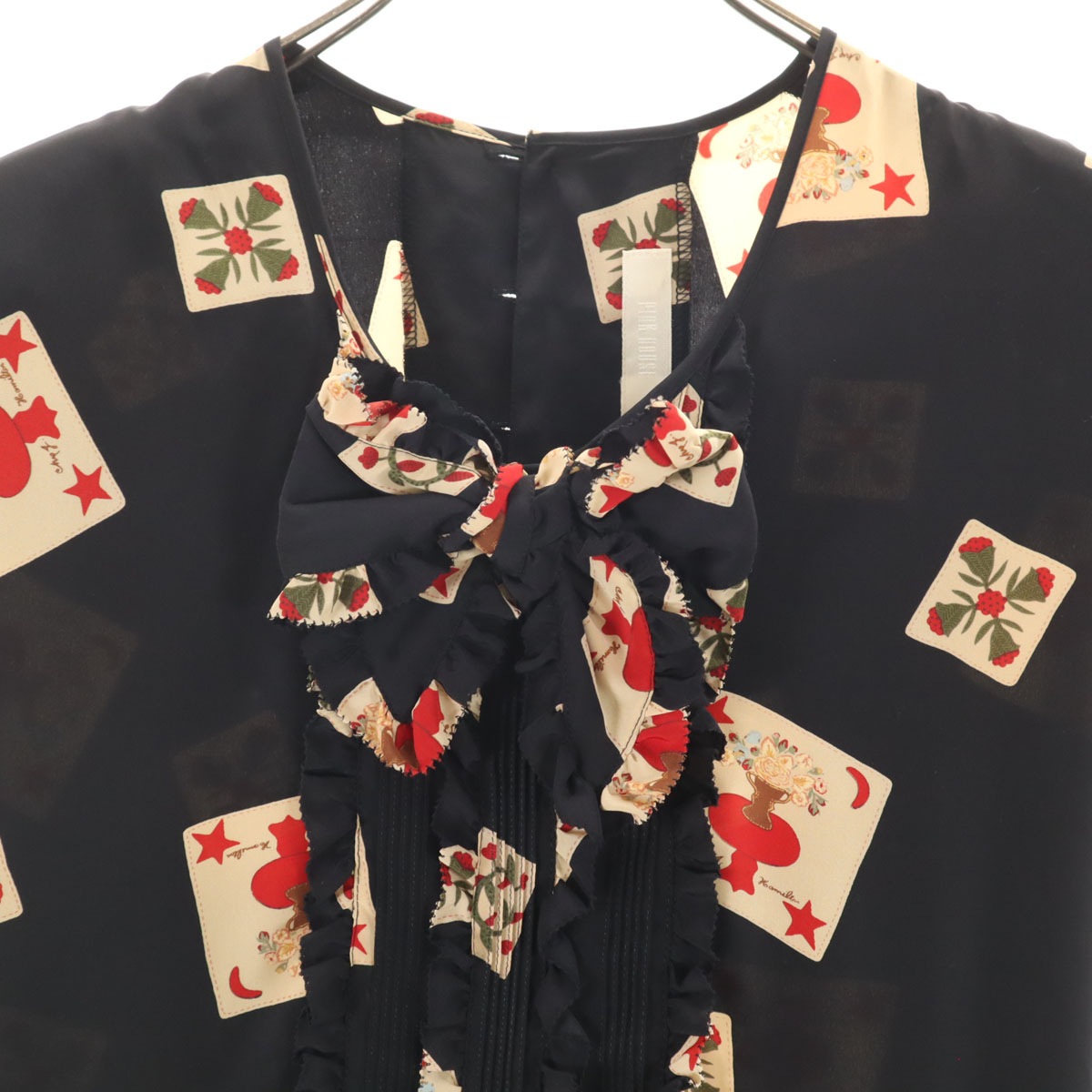 花柄 フレンチスリーブ ワンピース ブラック レディース 古着 花柄 フレンチスリーブ ワンピース ブラック レディース 古着