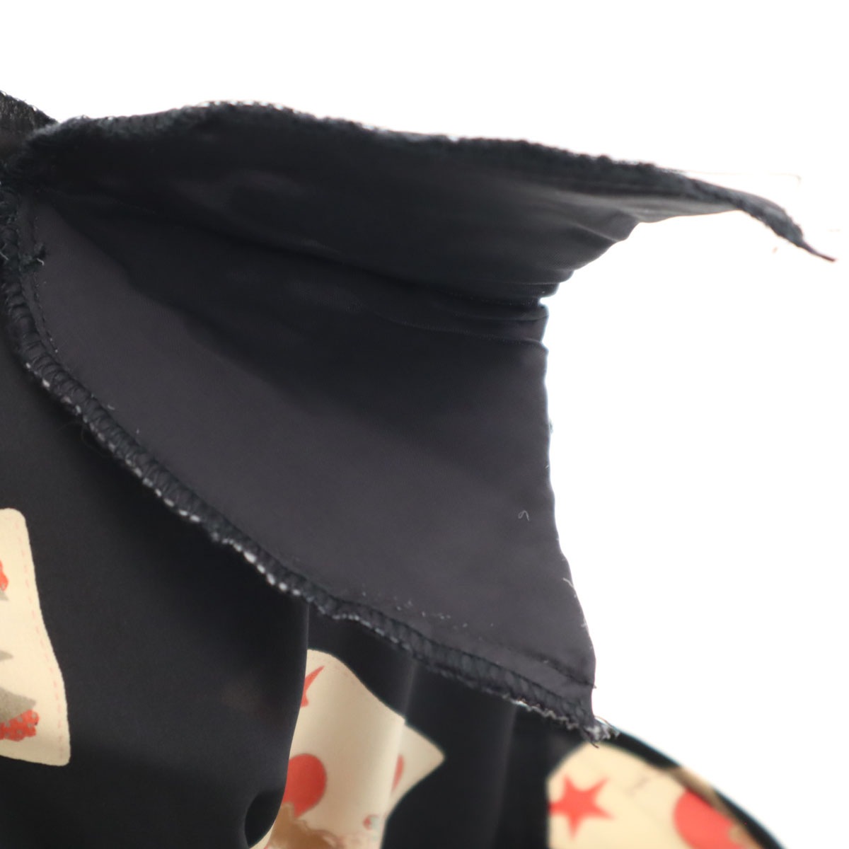 花柄 フレンチスリーブ ワンピース ブラック レディース 古着 花柄 フレンチスリーブ ワンピース ブラック レディース 古着