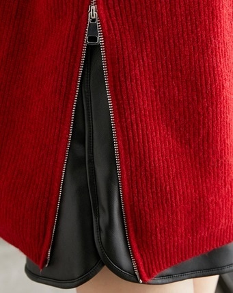 春 外国風 赤い セーター ルーズ 薄い デザイン センス ジッパー スタイル ニット セーター 女性 レッド M L XL XXL トップス セーター 袖あり かわいい 大人可愛い きれいめ