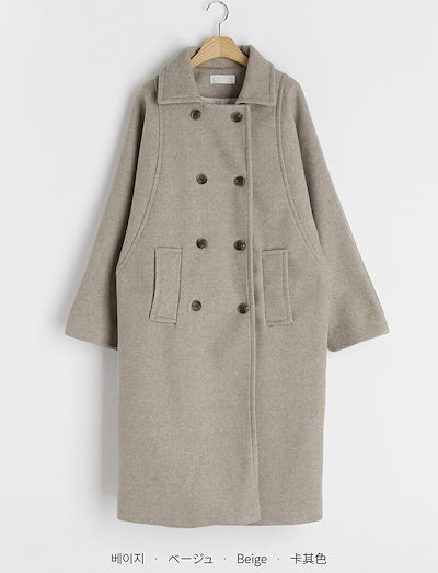 人気即納 DHOLIC : ウール混キルト裏地ダブルボタンコート全2 : レディース服 国産即納