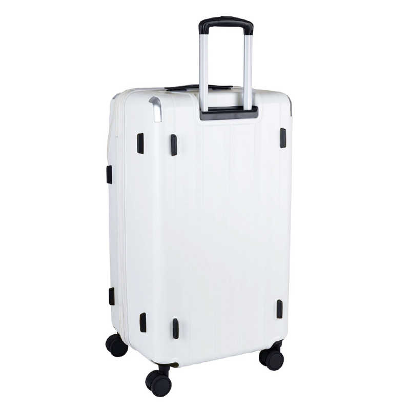 トラベリスト　トップオープン キャスターストッパー 拡張機能付きスーツケース 超大容量 LLサイズ 縦長キャリー レスト ［TSAロック搭載］ マットホワイト　76-25219