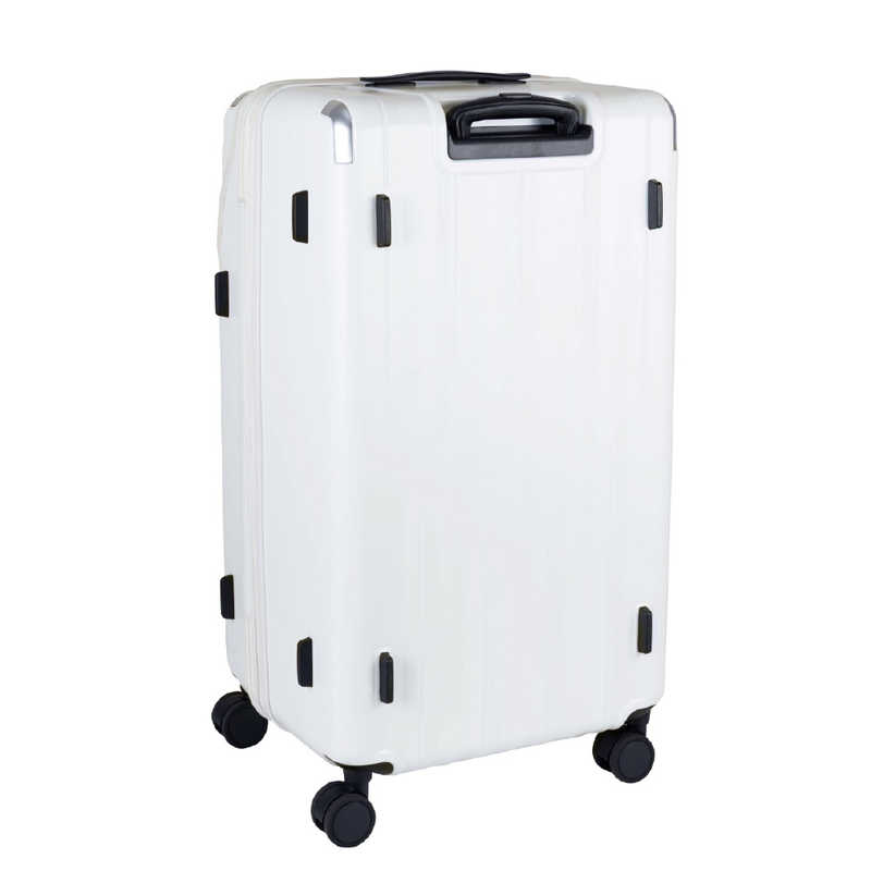 トラベリスト　トップオープン キャスターストッパー 拡張機能付きスーツケース 超大容量 LLサイズ 縦長キャリー レスト ［TSAロック搭載］ マットホワイト　76-25219