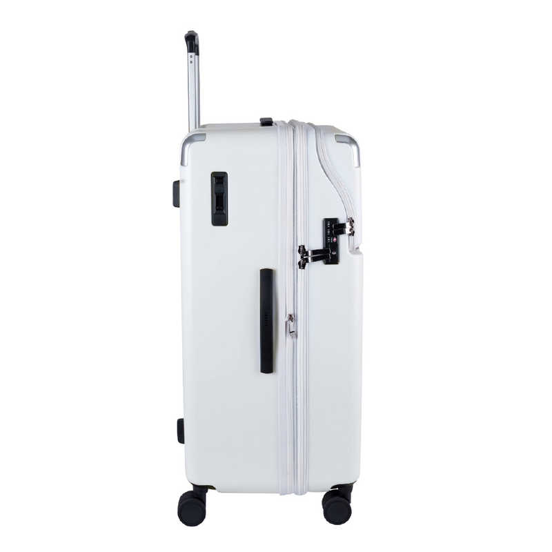 トラベリスト　トップオープン キャスターストッパー 拡張機能付きスーツケース 超大容量 LLサイズ 縦長キャリー レスト ［TSAロック搭載］ マットホワイト　76-25219