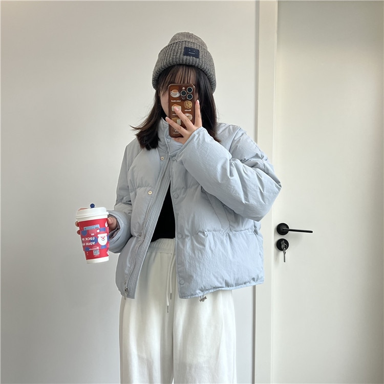ダウンジャケット女性用ハイエンド女性冬コート白アヒルの毛の短い女性用パン着