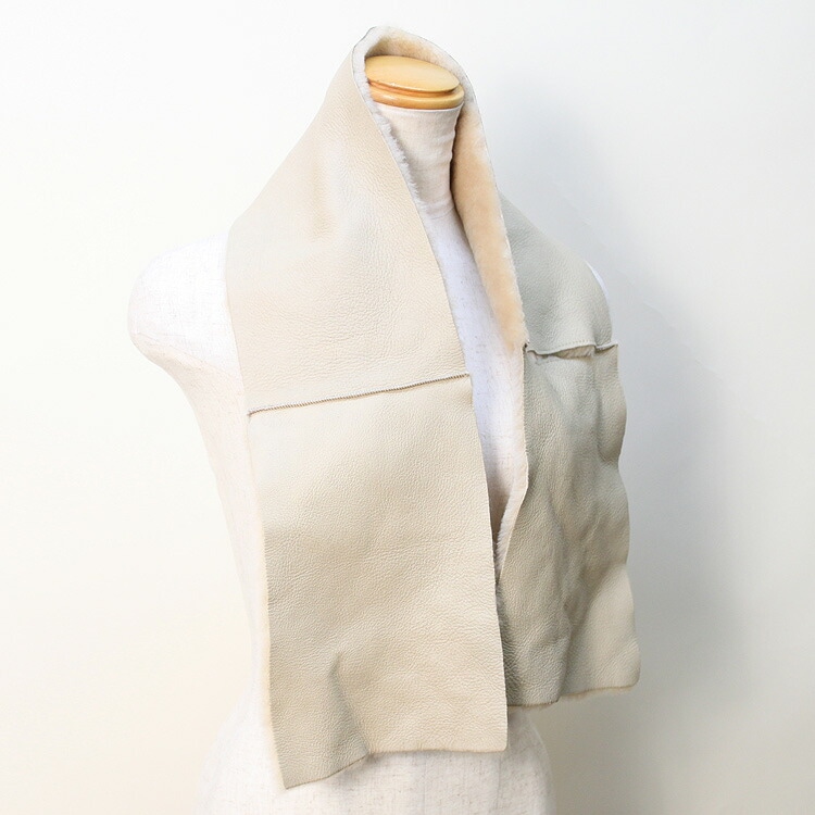 ラム Wフェイス ファー マフラー ナッパ加工 送料無料 レディース ギフト プレゼント