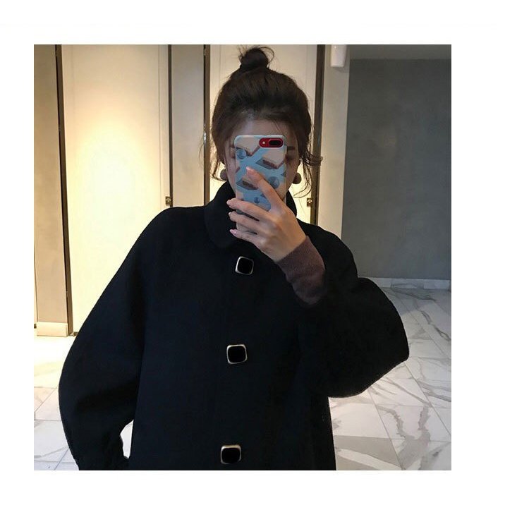 ラシャコート コート ジャケット レデイース秋冬40代ダブルコート厚手韓国風 ロング丈 パフスリーブ