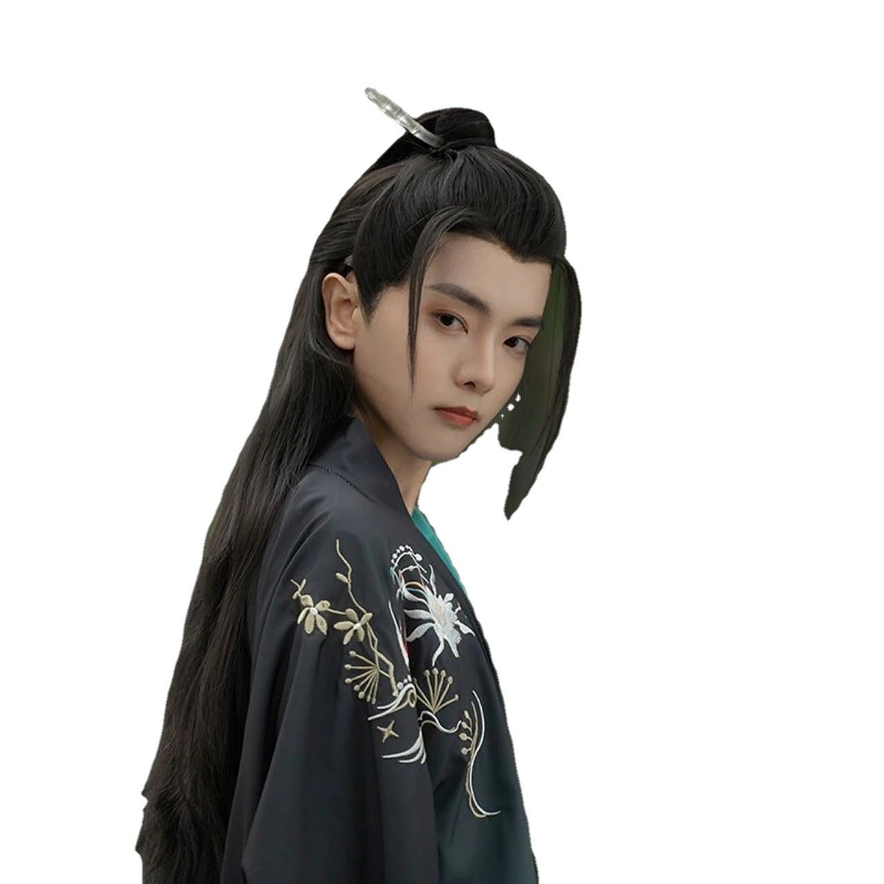 新しい漢服彼と鶴の腰の長さの魏進スタイルの古代の衣装の大きな袖のシャツとプリントと刺繍のスーツのカップル 2 色の韓服30%までに制限