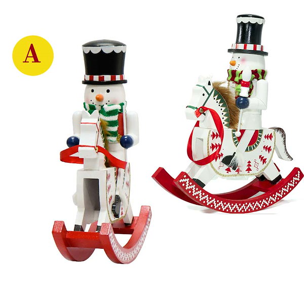 Qoo10] くるみ割り人形 手作り 木馬 おもちゃ