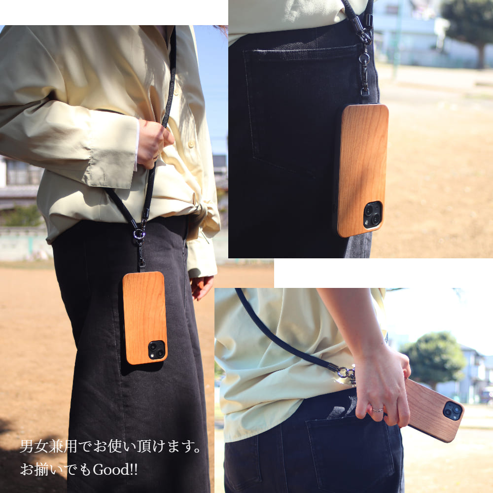 iphone12 ケース 木製 iphone12mni iphone12Pro iphone12ProMAX ウッド ストラップ付き ショルダー 天然木 木 アイフォン 12 12mini 12Pro
