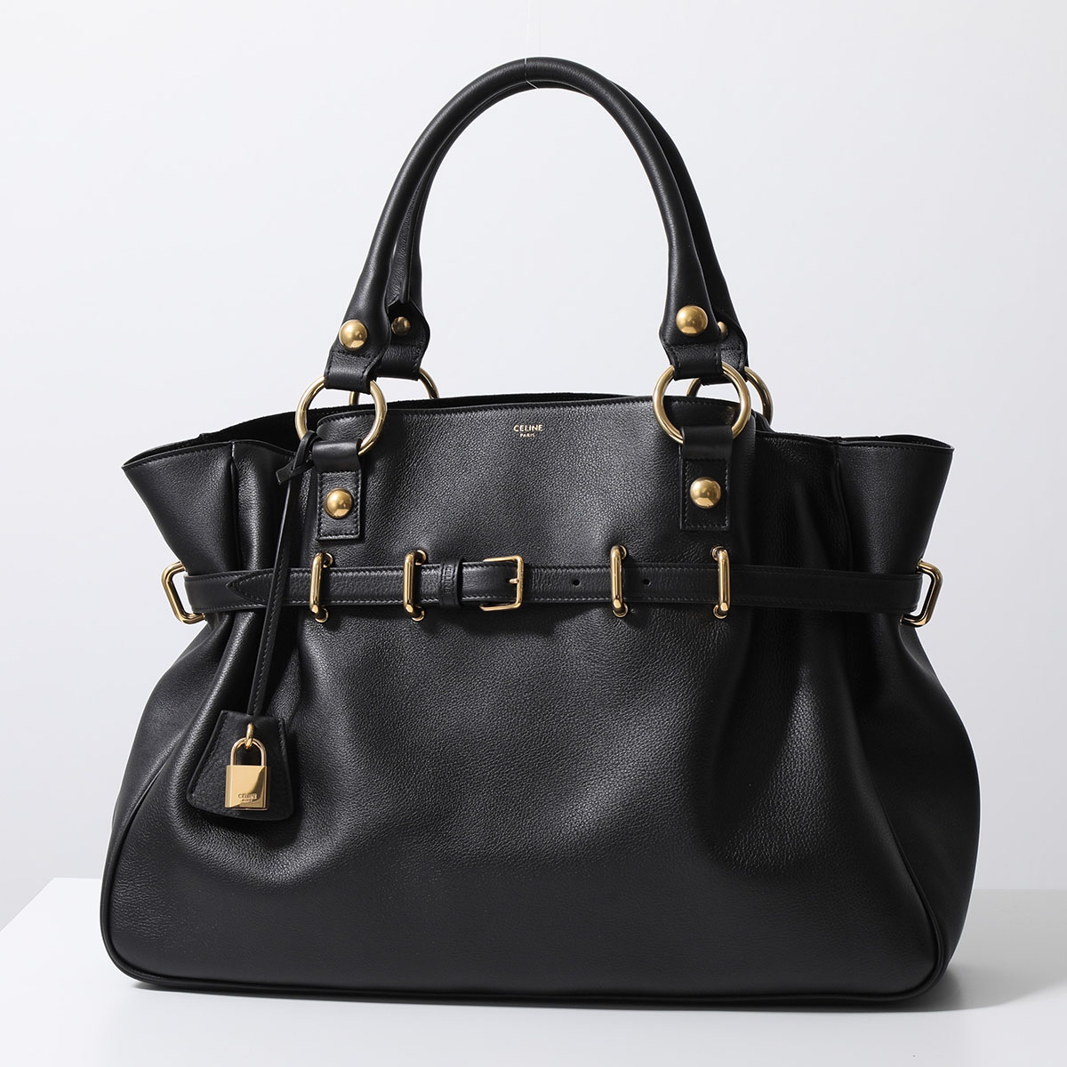 CELINE セリーヌ ハンドバッグ ANITA アニタ 113533FC6.38NO レディース ミディアム レザー パドロック 鞄 ブラック