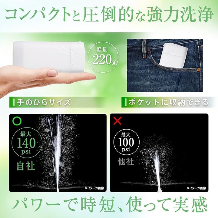 歯科医・衛生士・医師 監修 口腔洗浄器 ジェットウォッシャー IPX7防水日本企業携帯用 200ml 白(200ml 白) 歯科医・衛生士・医師 監修 口腔洗浄器 ジェットウォッシャー IPX7防水日本企業携帯用 200ml 白(200ml 白)