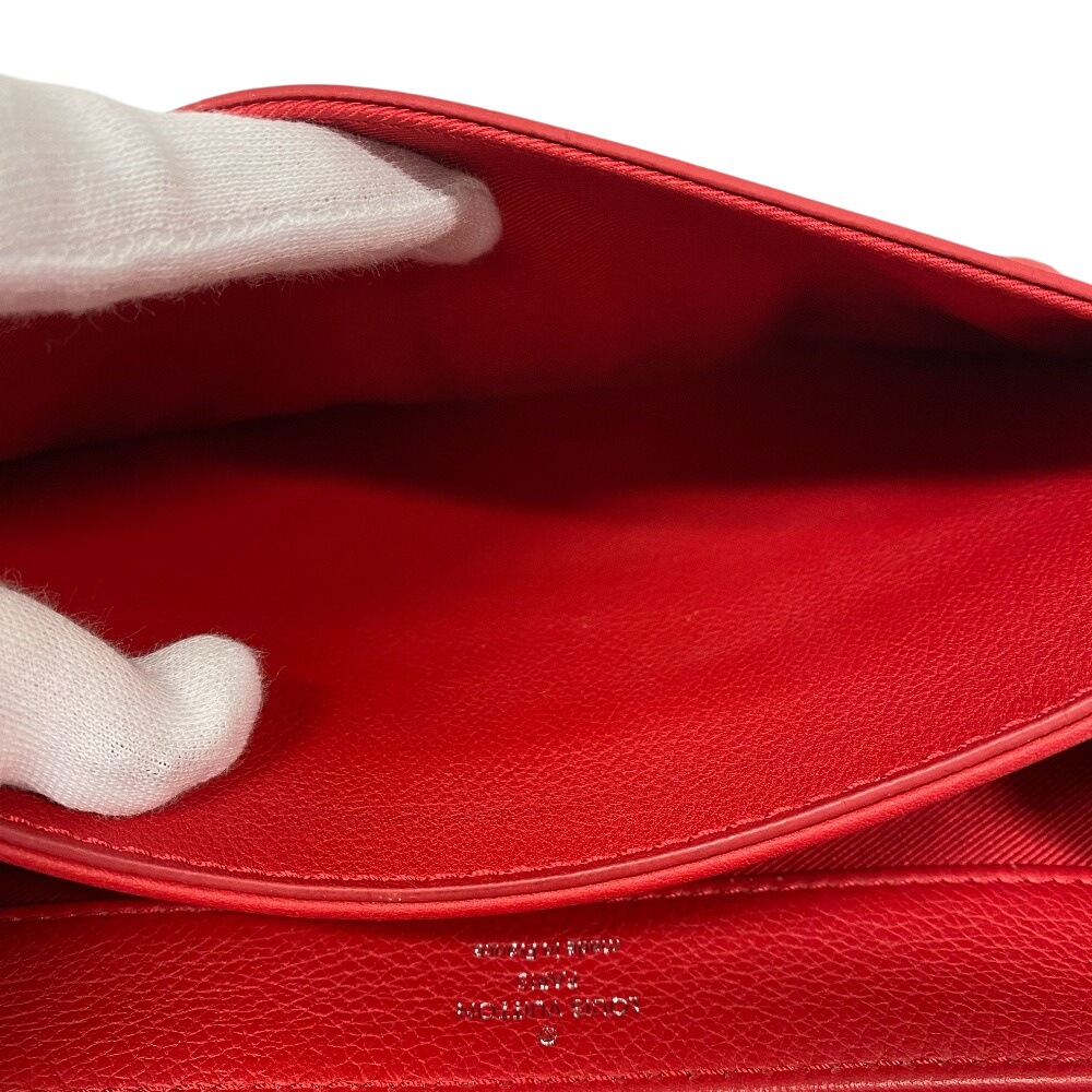 M51202 ロックミー2BB LVロゴ レザー ショルダーバッグ レッド レディース ブランド