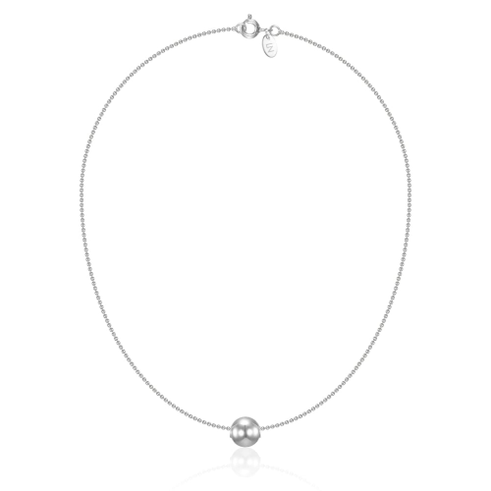 LUNNE シルバー 925 8mm ボールドロップロングネックレス #LSN57