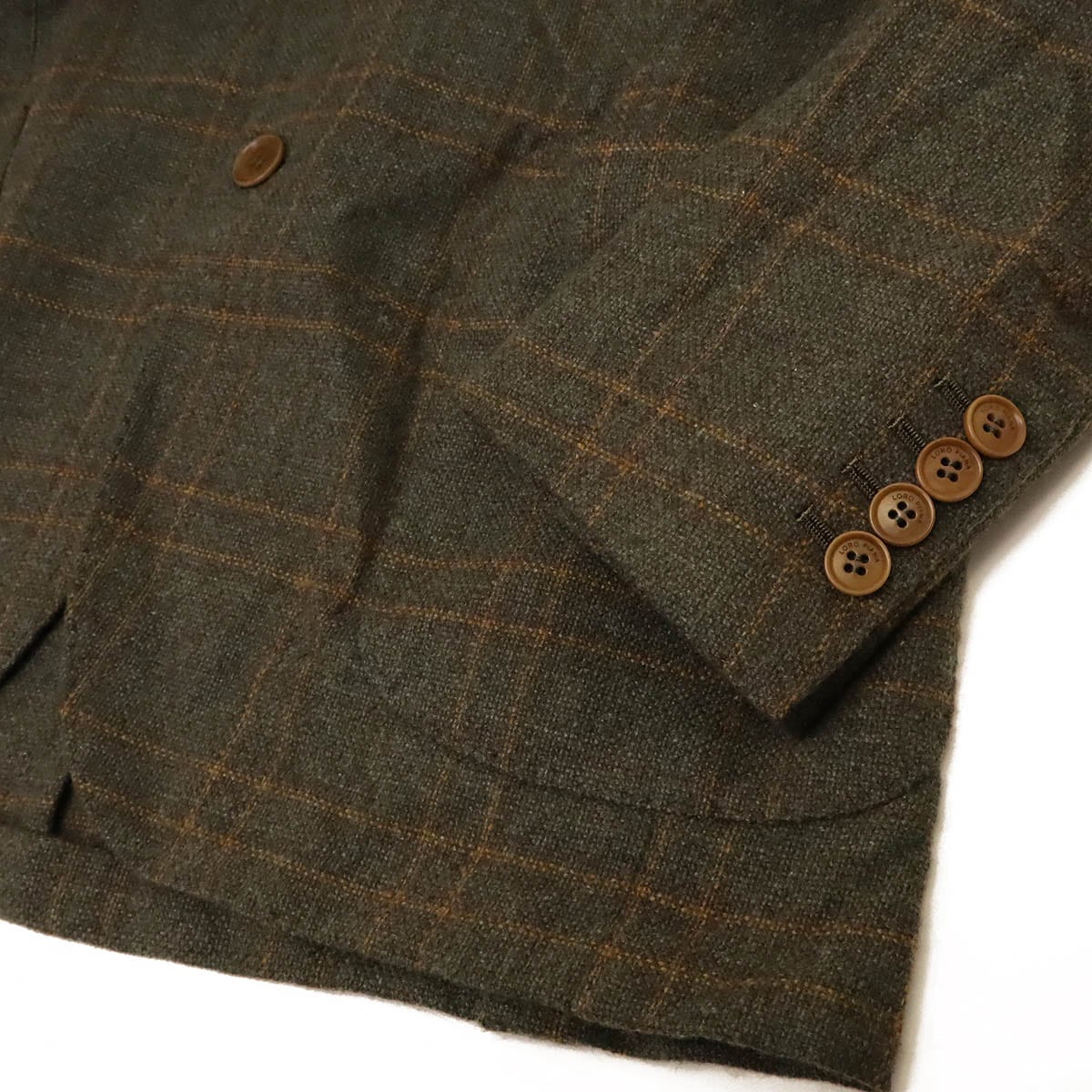 Loro Piana ロロ ピアーナ テーラードジャケット チェック柄 3B 本切羽
