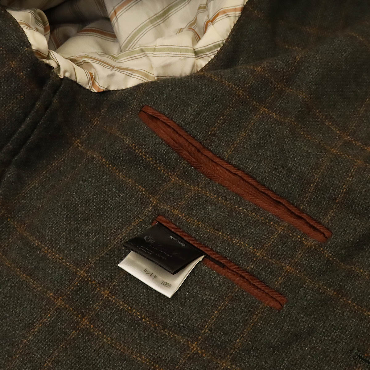 Loro Piana ロロ ピアーナ テーラードジャケット チェック柄 3B 本切羽