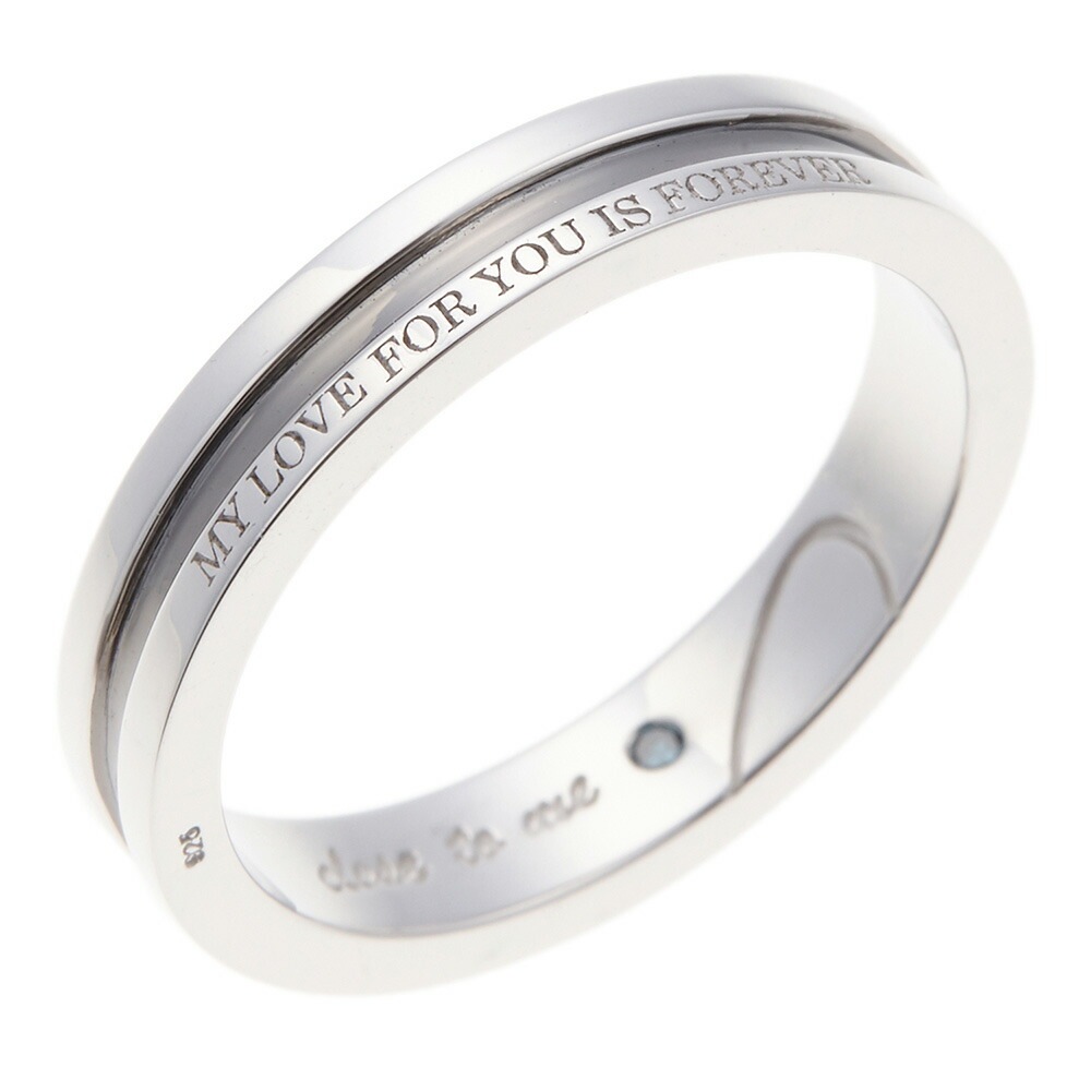 ペアリング レディース メンズ ブルーダイアモンド シルバー925製 ハート メタル シンプル 永遠 ペアリング レディース メンズ ブルーダイアモンド シルバー925製 ハート メタル シンプル 永遠