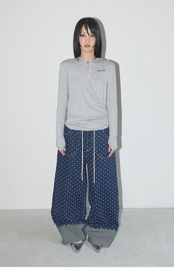 Qoo10] NASTY FANCY CLUB STRING DOT ROLL-UP P