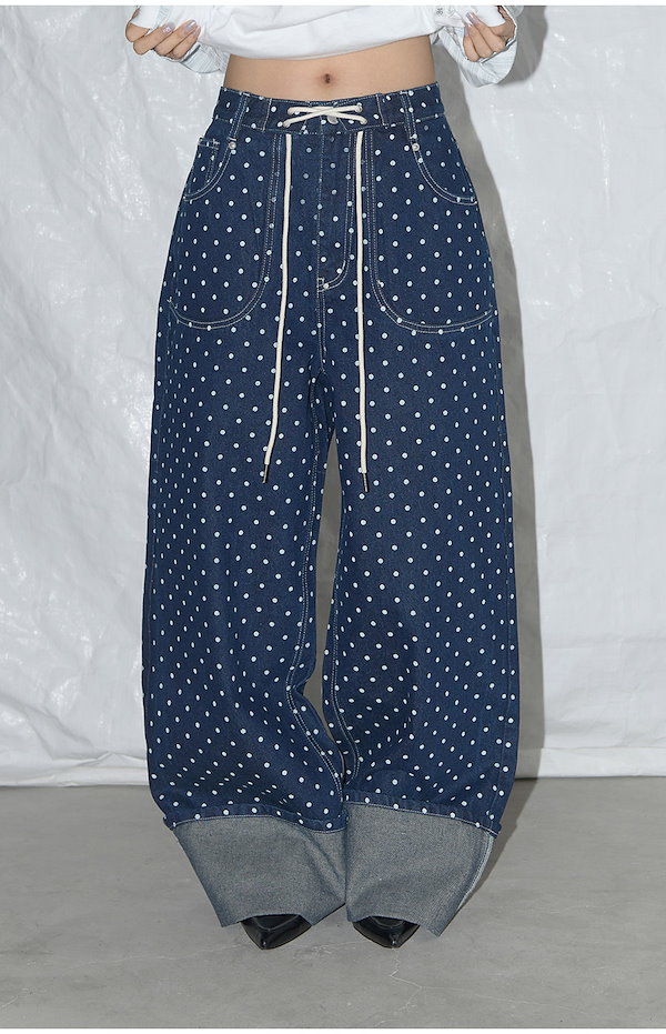 Qoo10] NASTY FANCY CLUB STRING DOT ROLL-UP P